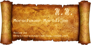 Morschauer Marléne névjegykártya